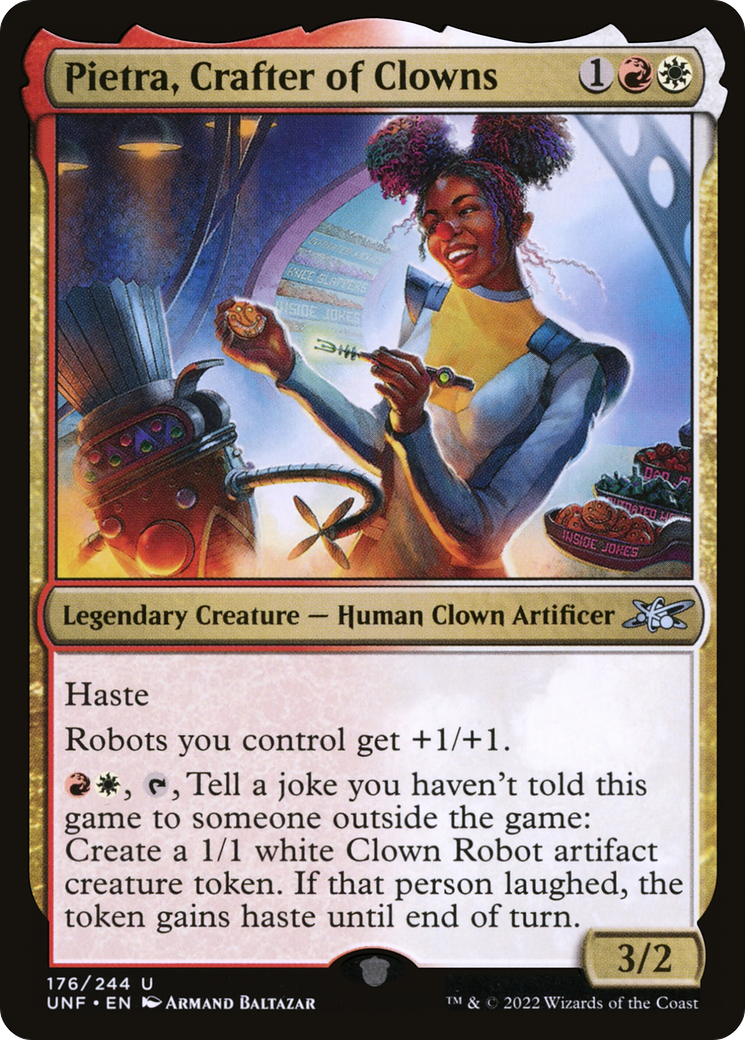 Pietra, Crafter of Clowns (UNF-176) - Unfinity - Premium MTG Single from Wizards of the Coast - Just $0.08! Shop now at Game Crave Tournament Store