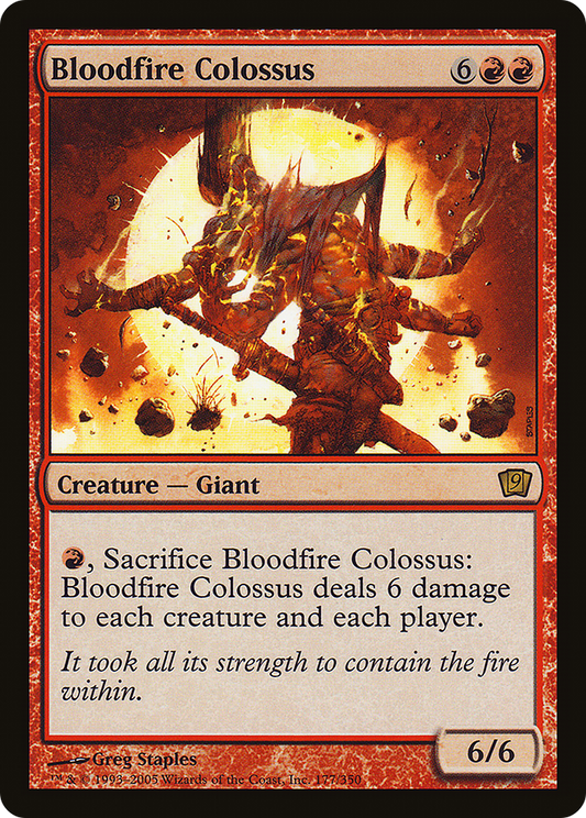 Bloodfire Colossus (9ED-177★) - Ninth Edition Foil - Premium MTG Single from Wizards of the Coast - Just $1.35! Shop now at Game Crave Tournament Store