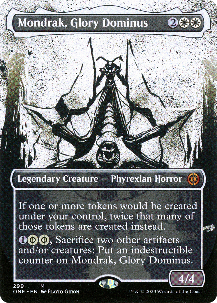 Mondrak, Glory Dominus (ONE-299) - Phyrexia: All Will Be One: (Showcase) (Borderless) - Premium MTG Single from Wizards of the Coast - Just $10.47! Shop now at Game Crave Tournament Store