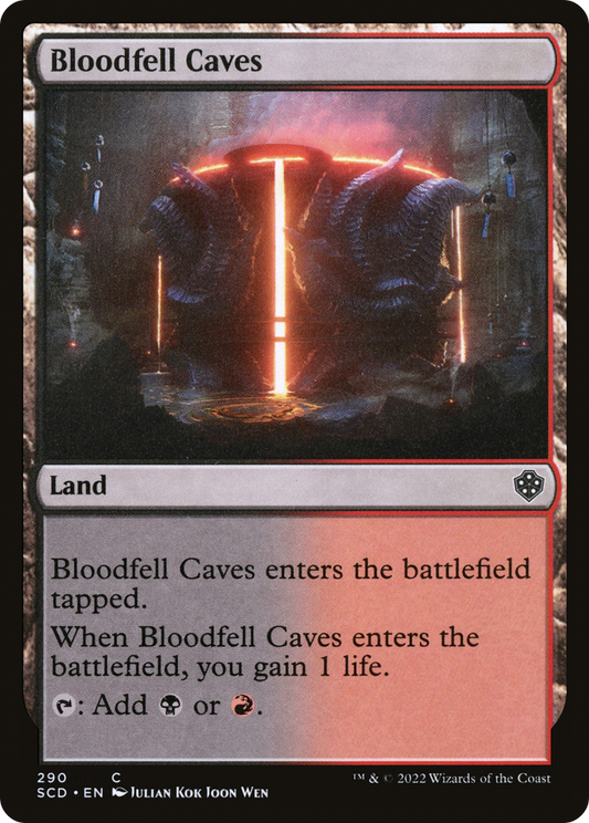 Bloodfell Caves (SCD-290) - Starter Commander Decks - Premium MTG Single from Wizards of the Coast - Just $0.08! Shop now at Game Crave Tournament Store