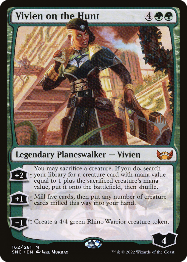 Vivien on the Hunt (PSNC-162P) - Streets of New Capenna Promos - Premium MTG Single from Wizards of the Coast - Just $0.14! Shop now at Game Crave Tournament Store