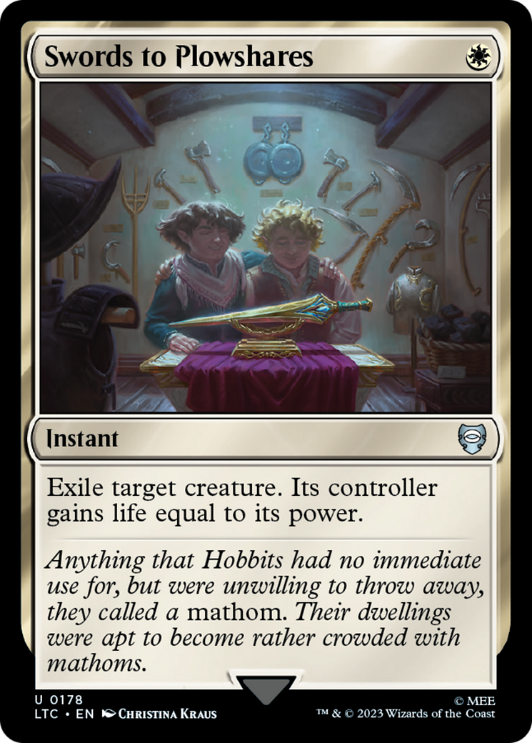 Swords to Plowshares (LTC-178) - Tales of Middle-earth Commander - Premium MTG Single from Wizards of the Coast - Just $0.27! Shop now at Game Crave Tournament Store