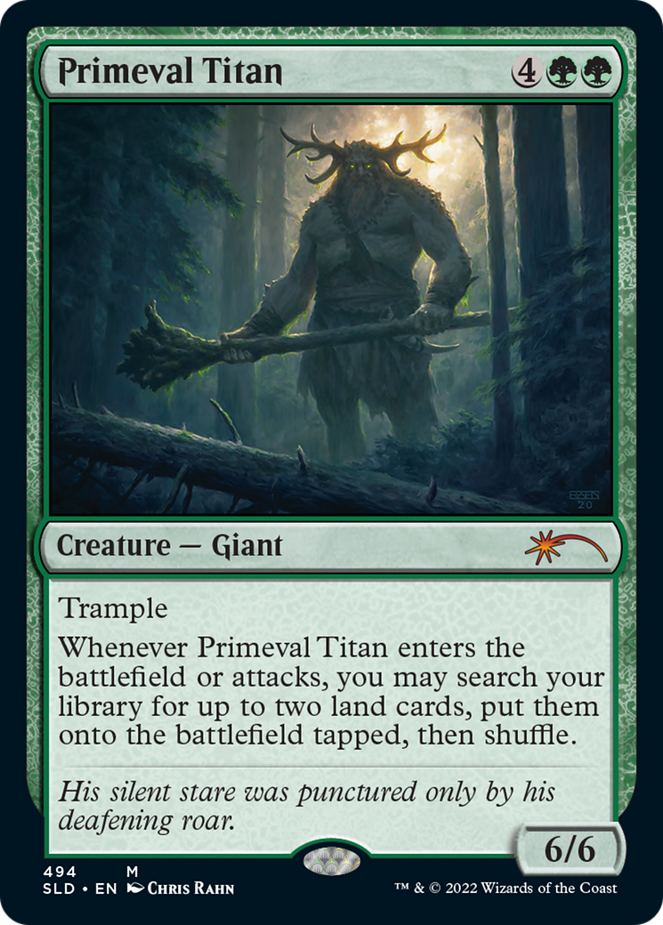 Primeval Titan (SLD-494) - Secret Lair Drop Foil - Premium MTG Single from Wizards of the Coast - Just $19.77! Shop now at Game Crave Tournament Store