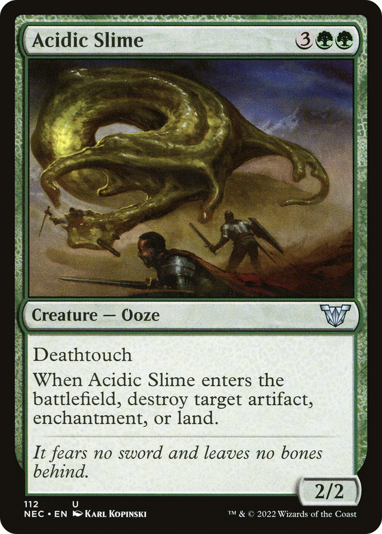 Acidic Slime (NEC-112) - Neon Dynasty Commander - Premium MTG Single from Wizards of the Coast - Just $0.25! Shop now at Game Crave Tournament Store