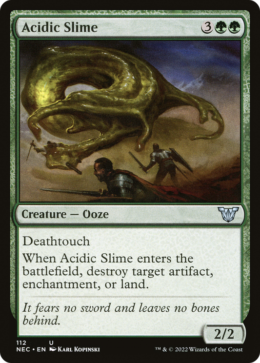 Acidic Slime (NEC-112) - Neon Dynasty Commander - Premium MTG Single from Wizards of the Coast - Just $0.25! Shop now at Game Crave Tournament Store