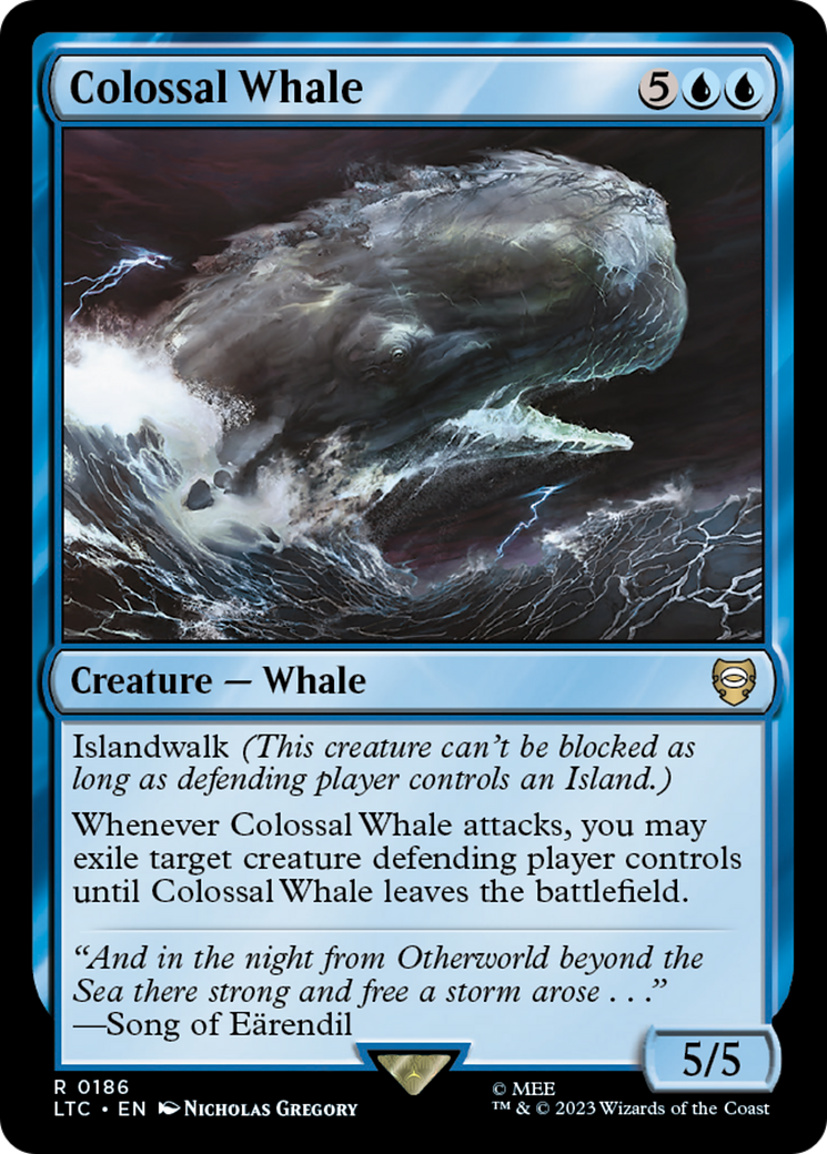 Colossal Whale (LTC-186) - Tales of Middle-earth Commander - Premium MTG Single from Wizards of the Coast - Just $0.25! Shop now at Game Crave Tournament Store