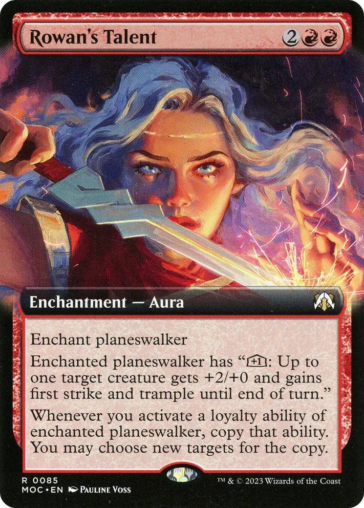 Rowan's Talent (MOC-085) - March of the Machine Commander: (Extended Art) Foil - Premium MTG Single from Wizards of the Coast - Just $0.30! Shop now at Game Crave Tournament Store