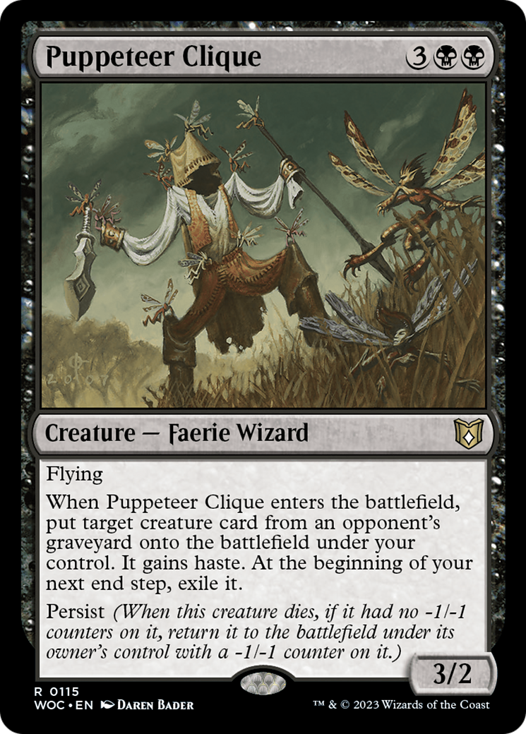 Puppeteer Clique (WOC-115) - Wilds of Eldraine Commander - Premium MTG Single from Wizards of the Coast - Just $0.08! Shop now at Game Crave Tournament Store