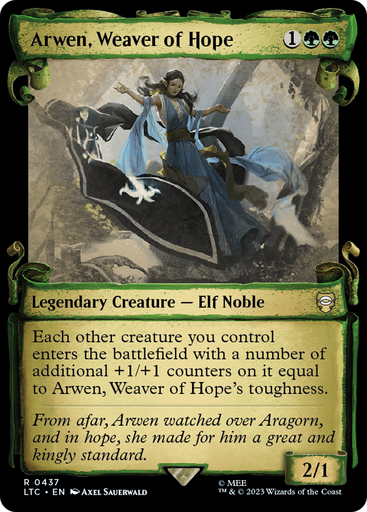 Arwen, Weaver of Hope (LTC-437) - Tales of Middle-earth Commander: (Showcase) Foil - Premium MTG Single from Wizards of the Coast - Just $4.78! Shop now at Game Crave Tournament Store