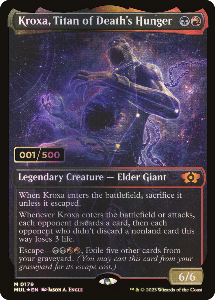 Kroxa, Titan of Death's Hunger (MUL-179Z) - Multiverse Legends: (Showcase) Foil - Premium MTG Single from Wizards of the Coast - Just $39.20! Shop now at Game Crave Tournament Store