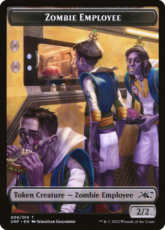 Zombie Employee (TUNF-006) - Unfinity Tokens - Premium MTG Single from Wizards of the Coast - Just $0.08! Shop now at Game Crave Tournament Store