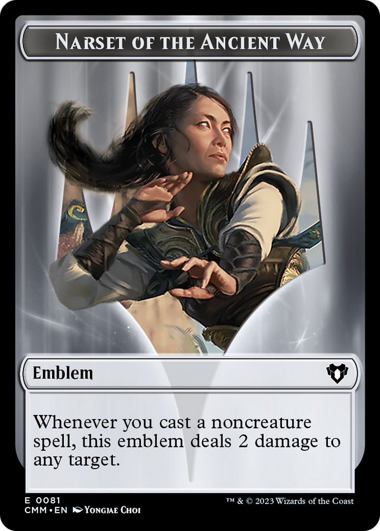 Narset of the Ancient Way Emblem (TCMM-081) - Commander Masters Tokens - Premium MTG Single from Wizards of the Coast - Just $0! Shop now at Game Crave Tournament Store