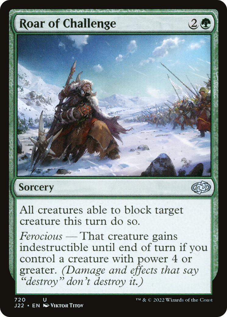 Roar of Challenge (J22-720) - Jumpstart 2022 - Premium MTG Single from Wizards of the Coast - Just $0.08! Shop now at Game Crave Tournament Store