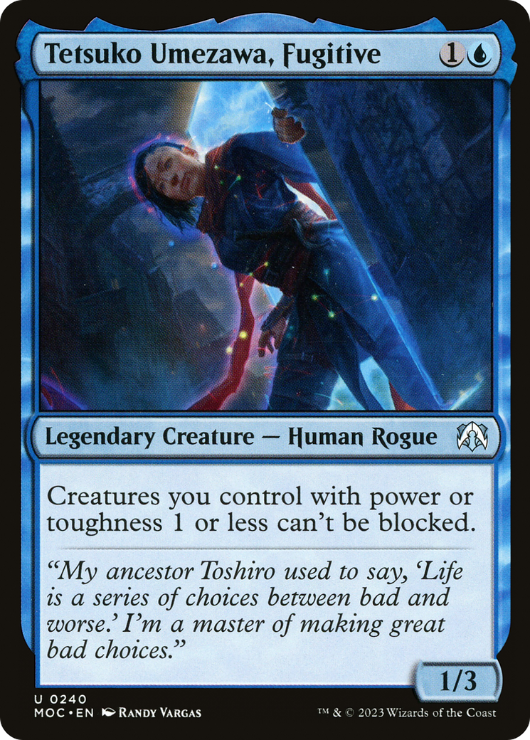Tetsuko Umezawa, Fugitive (MOC-240) - March of the Machine Commander - Premium MTG Single from Wizards of the Coast - Just $0.08! Shop now at Game Crave Tournament Store