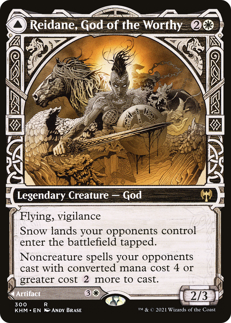 Reidane, God of the Worthy // Valkmira, Protector's Shield (KHM-300) - Kaldheim: (Showcase) Foil - Premium MTG Single from Wizards of the Coast - Just $0.57! Shop now at Game Crave Tournament Store
