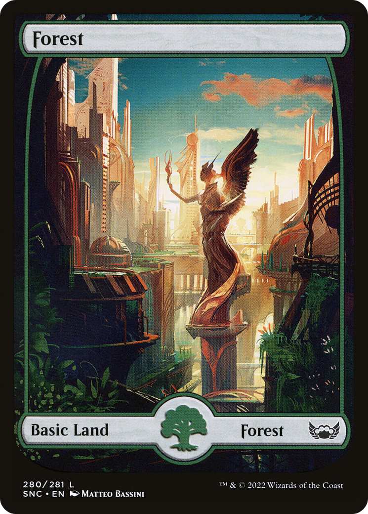 Forest (SNC-280) - Streets of New Capenna: (Full Art) - Premium MTG Single from Wizards of the Coast - Just $0.08! Shop now at Game Crave Tournament Store