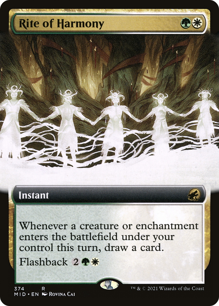 Rite of Harmony (MID-374) - Innistrad: Midnight Hunt: (Extended Art) Foil - Premium MTG Single from Wizards of the Coast - Just $0.26! Shop now at Game Crave Tournament Store