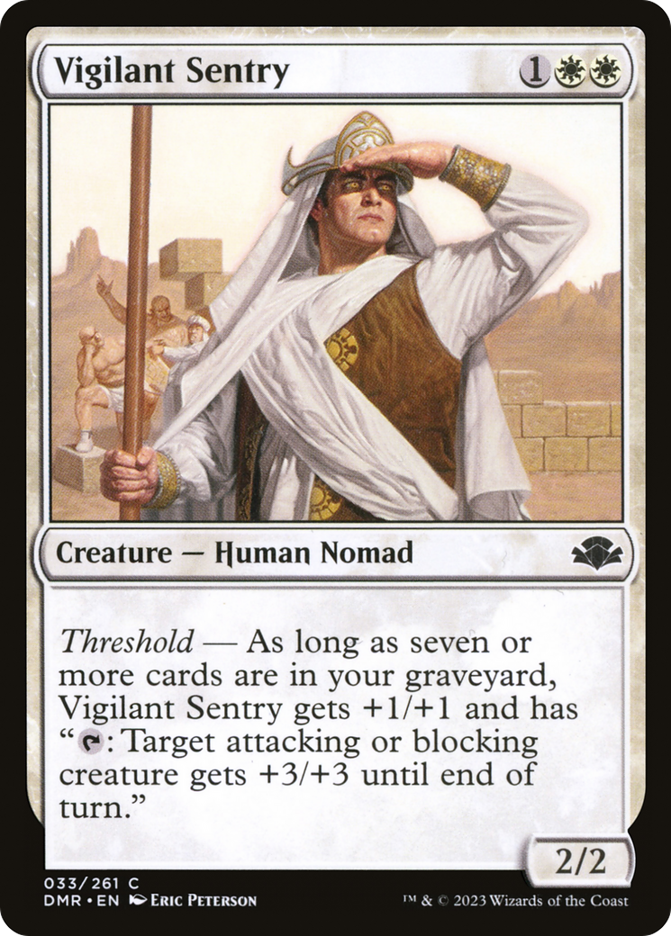 Vigilant Sentry (DMR-033) - Dominaria Remastered - Premium MTG Single from Wizards of the Coast - Just $0.08! Shop now at Game Crave Tournament Store