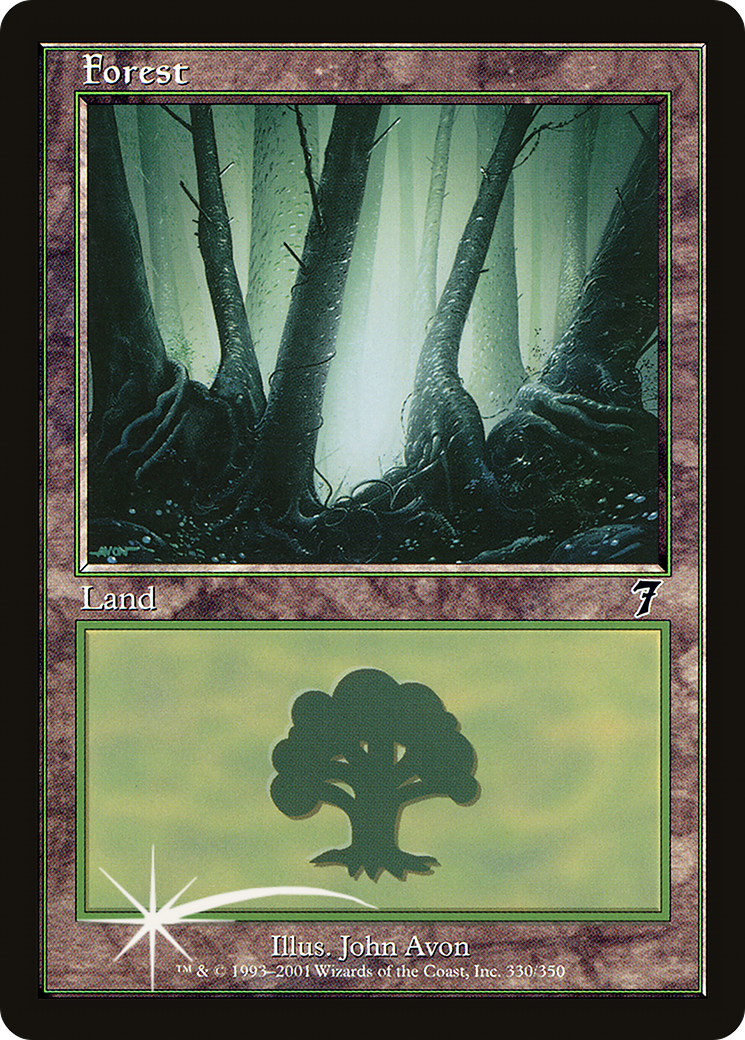 Forest (7ED-330★) - Seventh Edition Foil - Premium MTG Single from Wizards of the Coast - Just $2.59! Shop now at Game Crave Tournament Store