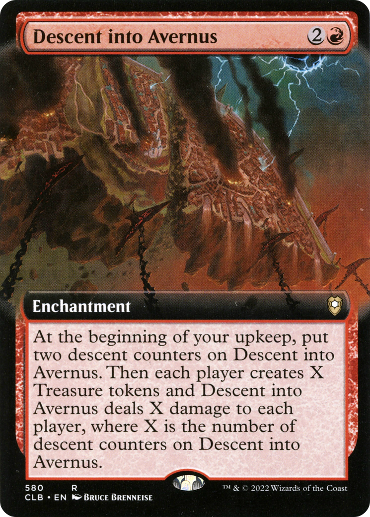 Descent into Avernus (CLB-580) - Commander Legends: Battle for Baldur's Gate: (Extended Art) Foil - Premium MTG Single from Wizards of the Coast - Just $1.52! Shop now at Game Crave Tournament Store