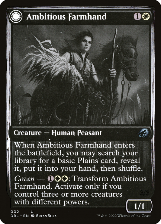 Ambitious Farmhand // Seasoned Cathar (DBL-002) - Innistrad: Double Feature: (Double Faced Transform) Foil - Premium MTG Single from Wizards of the Coast - Just $0.67! Shop now at Game Crave Tournament Store