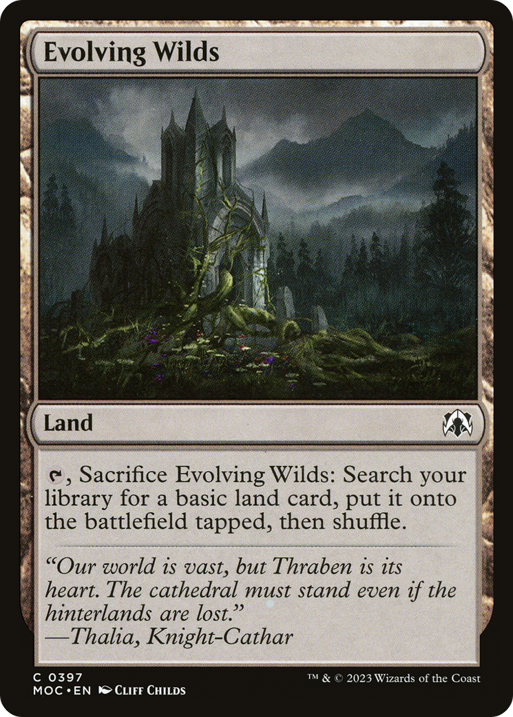 Evolving Wilds (MOC-397) - March of the Machine Commander - Premium MTG Single from Wizards of the Coast - Just $0.25! Shop now at Game Crave Tournament Store