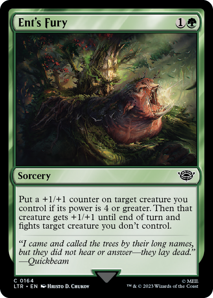Ent's Fury (LTR-164) - The Lord of the Rings: Tales of Middle-earth Foil - Premium MTG Single from Wizards of the Coast - Just $0.08! Shop now at Game Crave Tournament Store