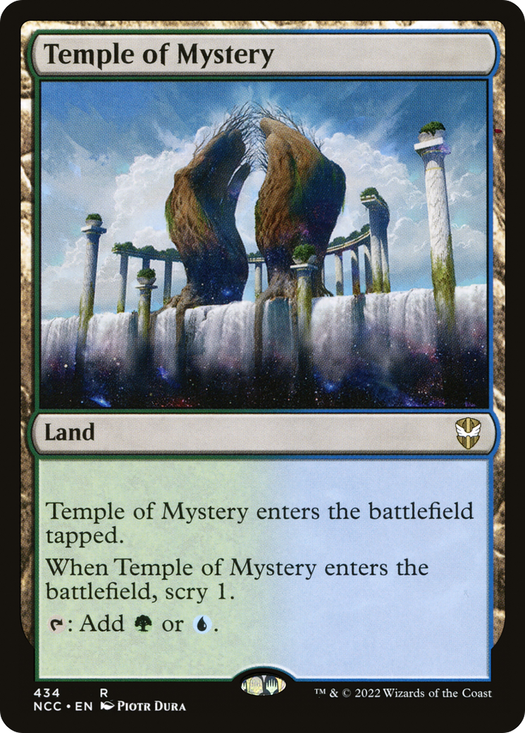 Temple of Mystery (NCC-434) - New Capenna Commander - Premium MTG Single from Wizards of the Coast - Just $0.08! Shop now at Game Crave Tournament Store