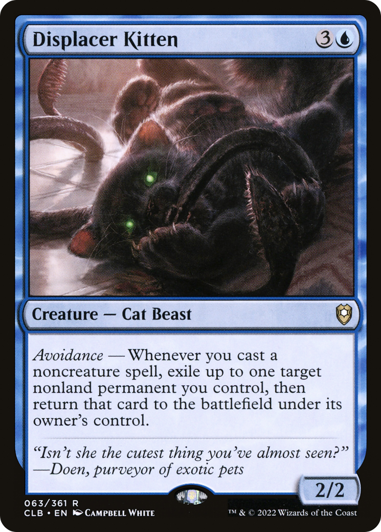 Displacer Kitten (CLB-063) - Commander Legends: Battle for Baldur's Gate Foil - Premium MTG Single from Wizards of the Coast - Just $3.62! Shop now at Game Crave Tournament Store