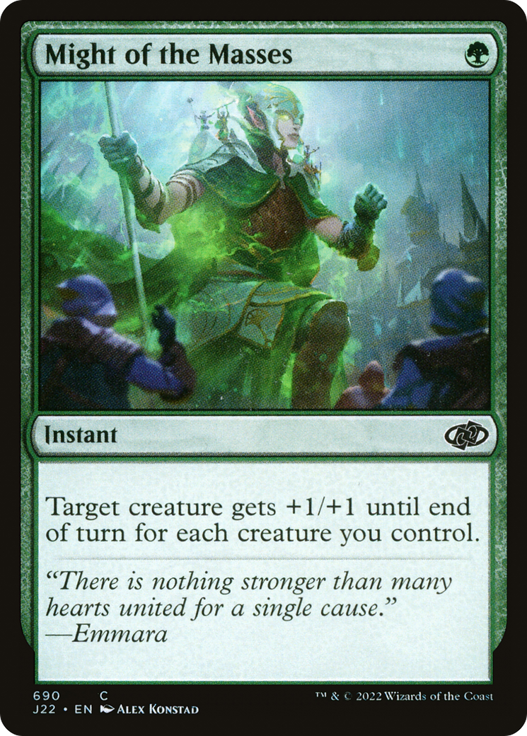 Might of the Masses (J22-690) - Jumpstart 2022 - Premium MTG Single from Wizards of the Coast - Just $0.08! Shop now at Game Crave Tournament Store