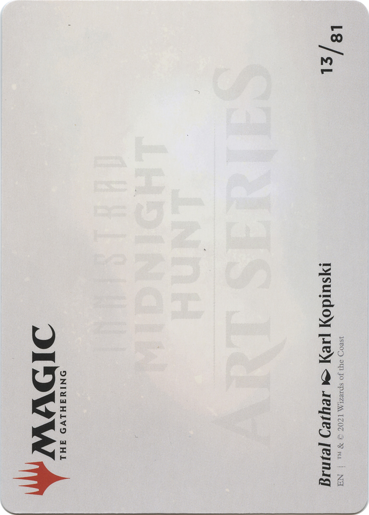 Brutal Cathar // Brutal Cathar (AMID-013) - Midnight Hunt Art Series (Borderless) - Premium MTG Single from Wizards of the Coast - Just $0! Shop now at Game Crave Tournament Store