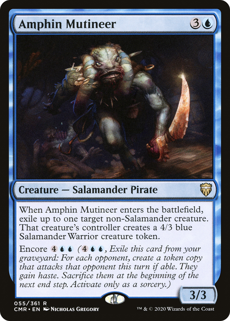 Amphin Mutineer (CMR-055) - Commander Legends - Premium MTG Single from Wizards of the Coast - Just $0.08! Shop now at Game Crave Tournament Store