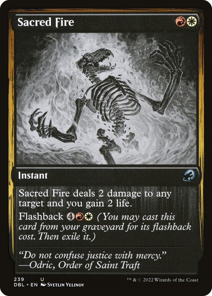 Sacred Fire (DBL-239) - Innistrad: Double Feature Foil - Premium MTG Single from Wizards of the Coast - Just $0.37! Shop now at Game Crave Tournament Store