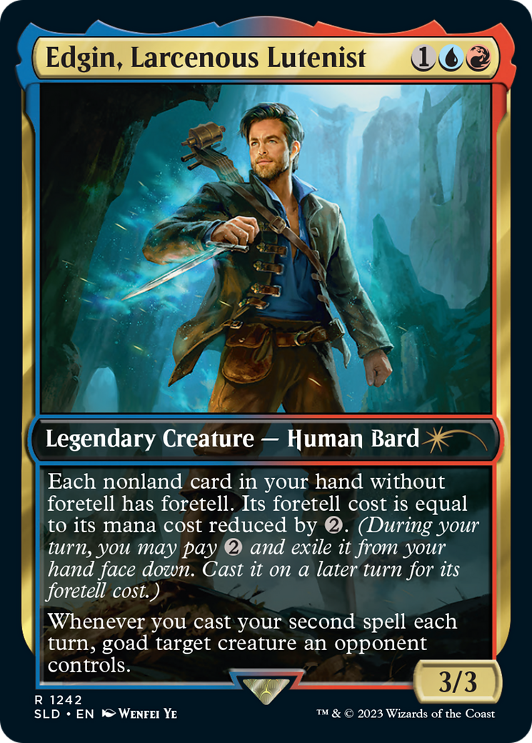 Edgin, Larcenous Lutenist (SLD-1242) - Secret Lair Drop Foil - Premium MTG Single from Wizards of the Coast - Just $6.60! Shop now at Game Crave Tournament Store