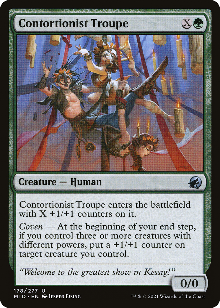 Contortionist Troupe (MID-178) - Innistrad: Midnight Hunt - Premium MTG Single from Wizards of the Coast - Just $0.08! Shop now at Game Crave Tournament Store