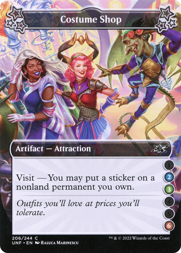 Costume Shop (UNF-206A) - Unfinity - Premium MTG Single from Wizards of the Coast - Just $0.08! Shop now at Game Crave Tournament Store