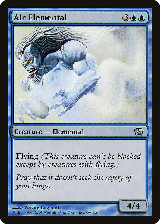 Air Elemental (8ED-59★) - Eighth Edition Foil - Premium MTG Single from Wizards of the Coast - Just $0.25! Shop now at Game Crave Tournament Store