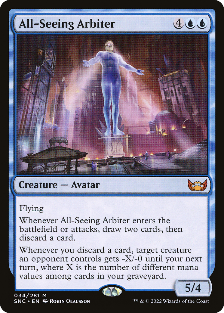 All-Seeing Arbiter (SNC-034) - Streets of New Capenna Foil - Premium MTG Single from Wizards of the Coast - Just $0.32! Shop now at Game Crave Tournament Store