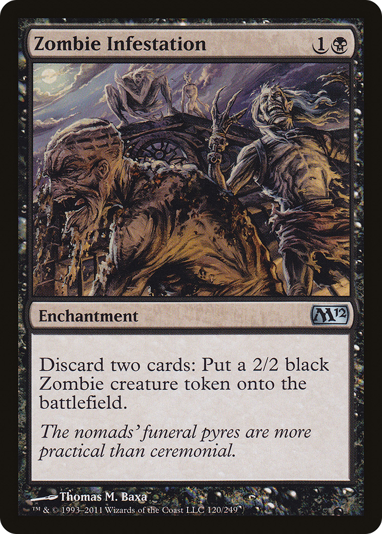 Zombie Infestation (M12-120) - Magic 2012 Foil - Premium MTG Single from Wizards of the Coast - Just $0.44! Shop now at Game Crave Tournament Store