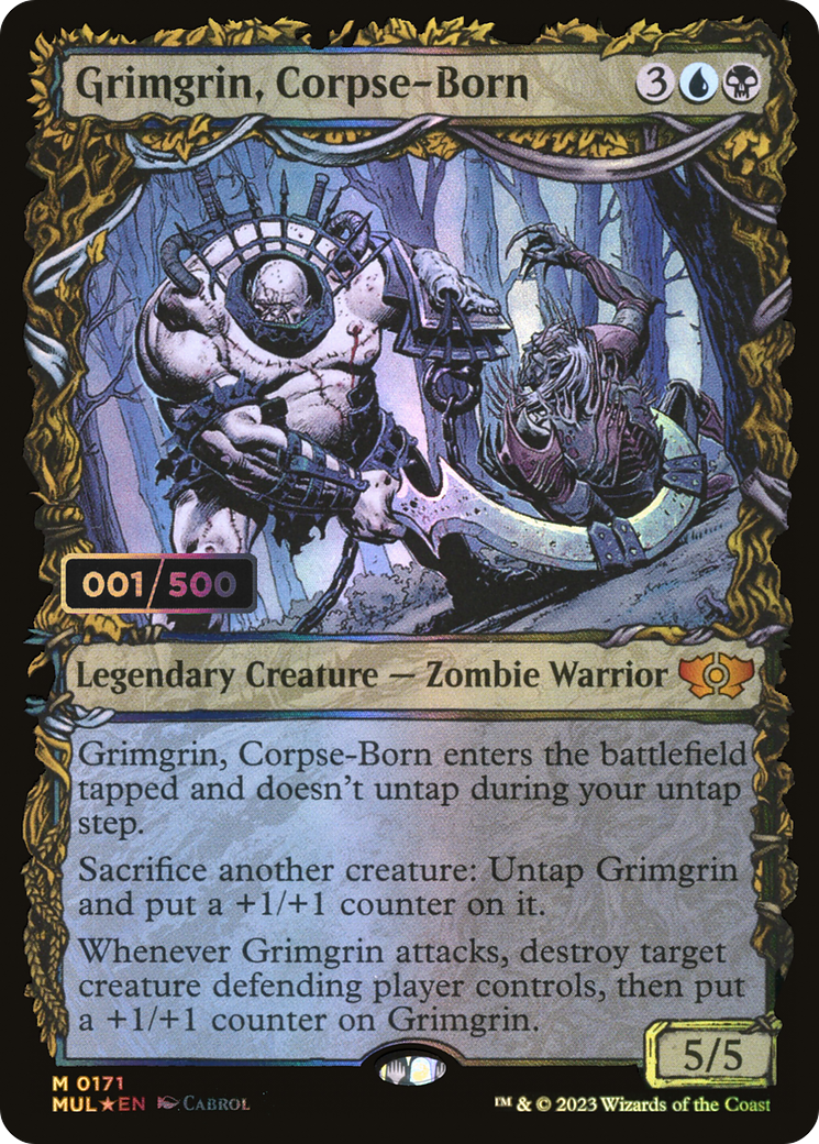 Grimgrin, Corpse-Born (MUL-171Z) - Multiverse Legends: (Showcase) Foil - Premium MTG Single from Wizards of the Coast - Just $47.73! Shop now at Game Crave Tournament Store