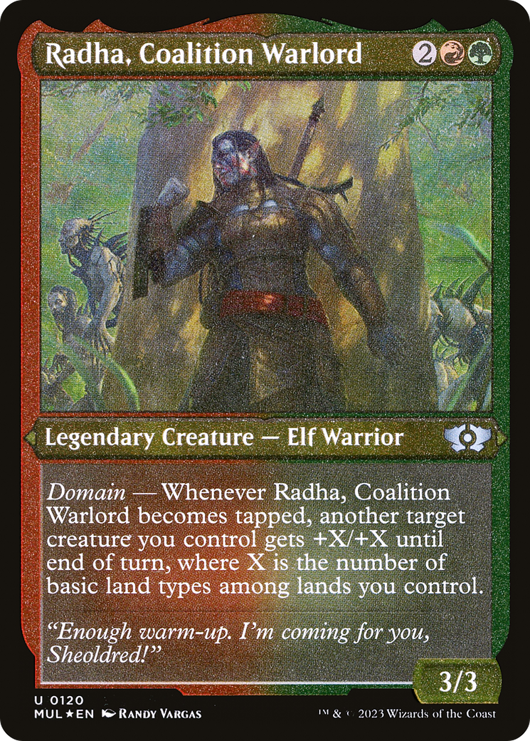 Radha, Coalition Warlord (MUL-120) - Multiverse Legends Etched Foil - Premium MTG Single from Wizards of the Coast - Just $0.08! Shop now at Game Crave Tournament Store