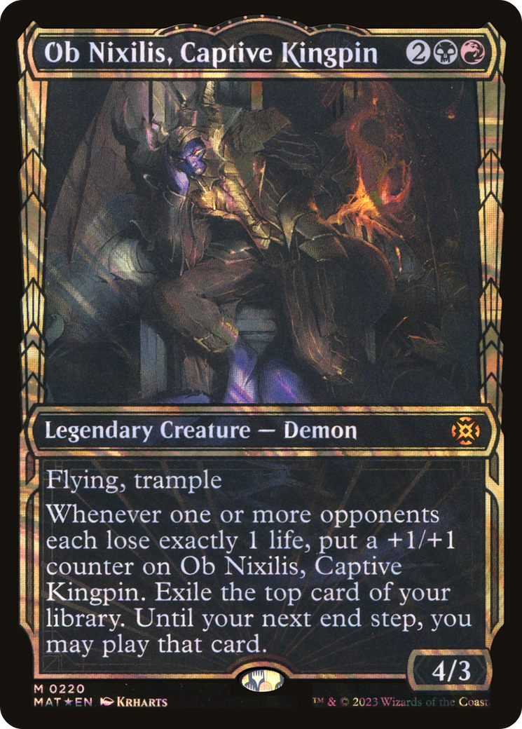 Ob Nixilis, Captive Kingpin (MAT-220) - March of the Machine: The Aftermath: (Showcase) Foil - Premium MTG Single from Wizards of the Coast - Just $10.90! Shop now at Game Crave Tournament Store