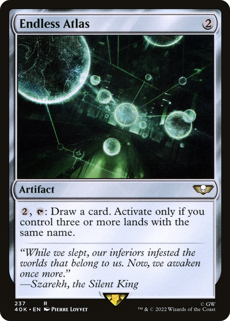 Endless Atlas (40K-237) - Warhammer 40,000 Commander - Premium MTG Single from Wizards of the Coast - Just $1.25! Shop now at Game Crave Tournament Store