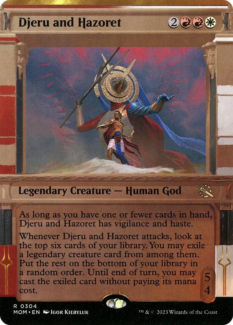 Djeru and Hazoret (MOM-304) - March of the Machine: (Showcase) (Borderless) - Premium MTG Single from Wizards of the Coast - Just $0.08! Shop now at Game Crave Tournament Store