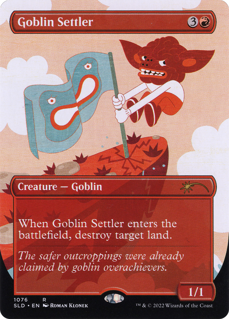 Goblin Settler (SLD-1076) - Secret Lair Drop (Borderless) Foil - Premium MTG Single from Wizards of the Coast - Just $0.59! Shop now at Game Crave Tournament Store