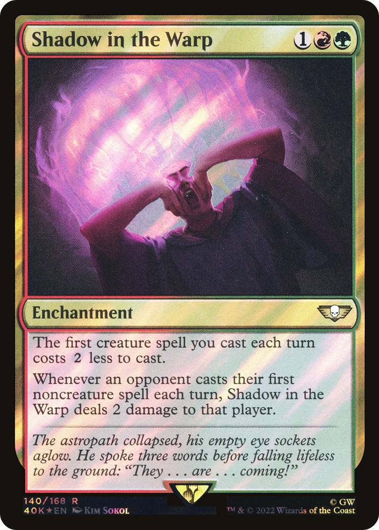 Shadow in the Warp (40K-140★) - Warhammer 40,000 Commander Foil - Premium MTG Single from Wizards of the Coast - Just $6.55! Shop now at Game Crave Tournament Store