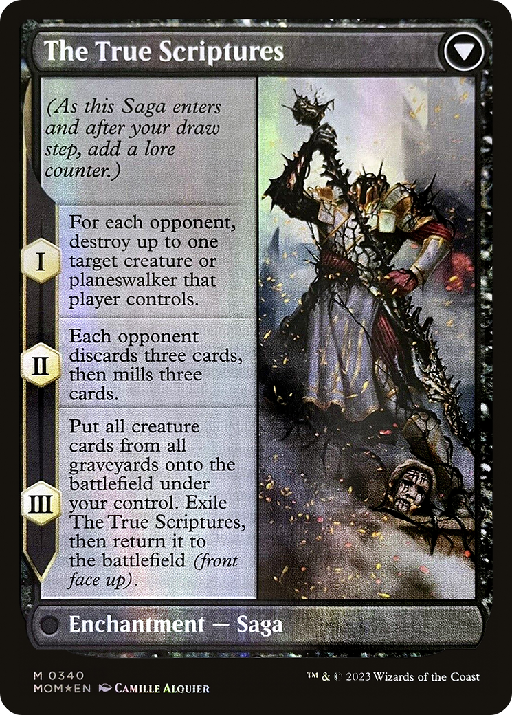 Sheoldred // The True Scriptures (MOM-340) - March of the Machine (Borderless) Foil - Premium MTG Single from Wizards of the Coast - Just $997.91! Shop now at Game Crave Tournament Store