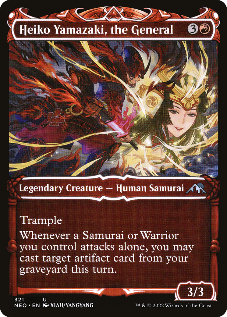 Heiko Yamazaki, the General (NEO-321) - Kamigawa: Neon Dynasty: (Showcase) Foil - Premium MTG Single from Wizards of the Coast - Just $0.08! Shop now at Game Crave Tournament Store