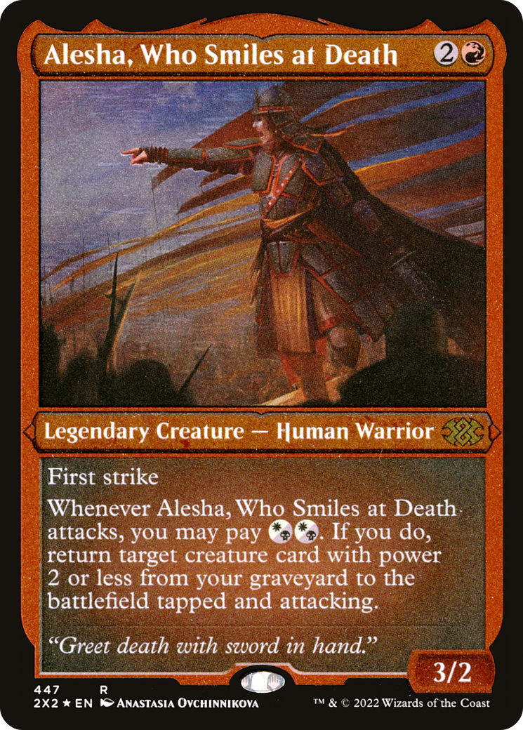 Alesha, Who Smiles at Death (2X2-447) - Double Masters 2022 Etched Foil - Premium MTG Single from Wizards of the Coast - Just $0.37! Shop now at Game Crave Tournament Store