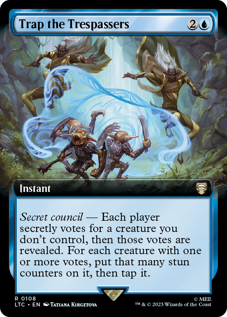 Trap the Trespassers (LTC-108) - Tales of Middle-earth Commander: (Extended Art) - Premium MTG Single from Wizards of the Coast - Just $0.11! Shop now at Game Crave Tournament Store